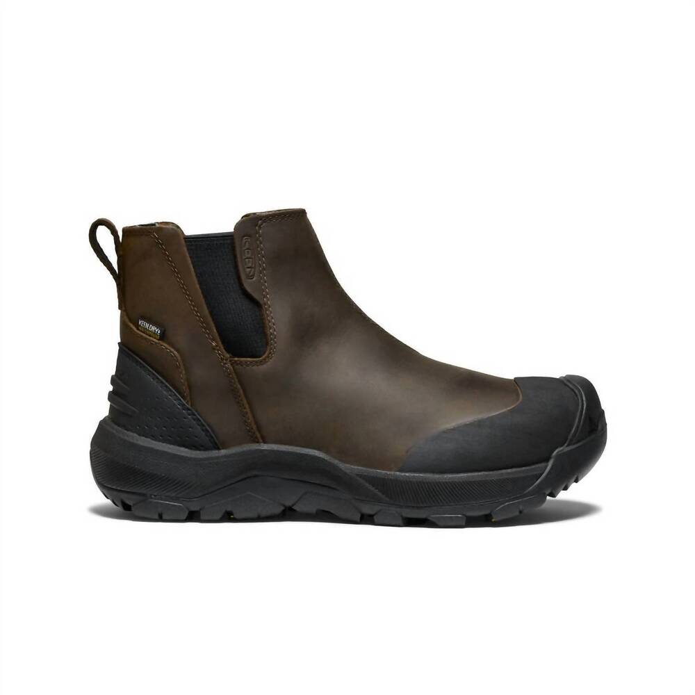 NEW KEEN men's revel iv waterproof chelsea boot in canteen/black
